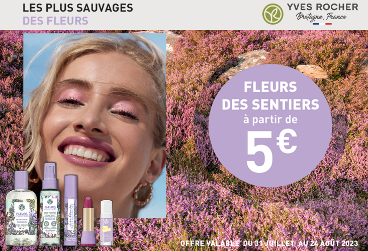 Découvrez les fleurs des sentiers chez Yves Rocher